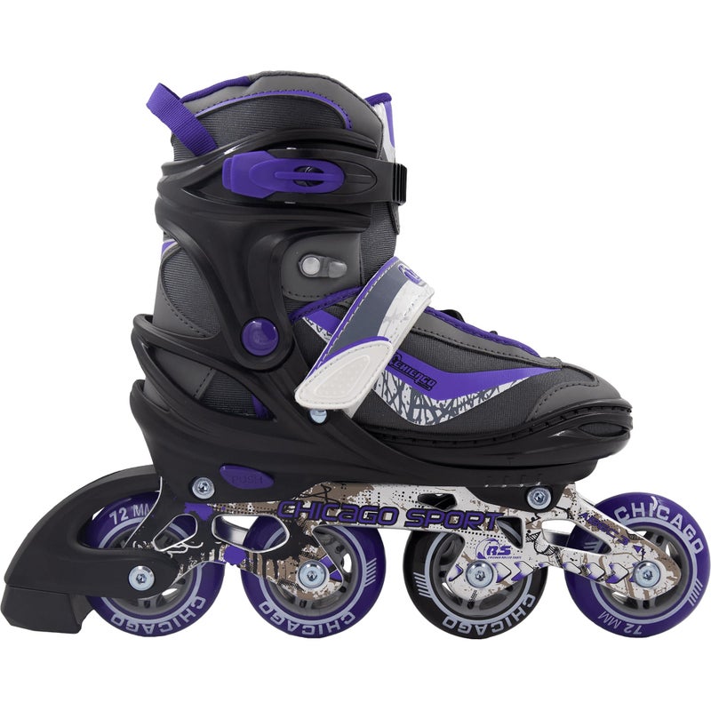 Chicago Skates زلاجات شيكاغو المتحركة للأطفال - متينة، أداء عالي للاستخدام الداخلي/الخارجي مع أحذية عالية التنفس، عجلات يوريثان 70 مم ومحامل ABEC-3 - Image 1